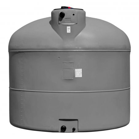 Cuve récupération eau de pluie 5000L - Réservoir aérien cylindrique Gris - Polyéthylène - ELBI PA