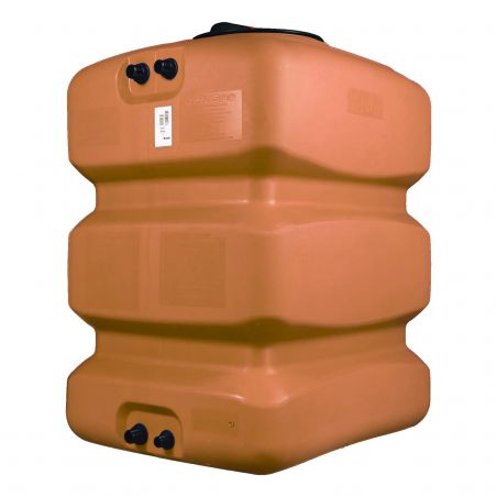 Cuve récupération eau de pluie 500L - Réservoir aérien compact Terracotta - Polyéthylène - ELBI CPN