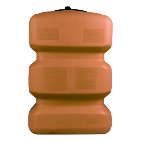 Cuve récupération eau de pluie 500L - Réservoir aérien compact Terracotta - Polyéthylène - ELBI CPN