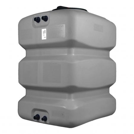 Cuve récupération eau de pluie 500L - Réservoir aérien compact Gris - Polyéthylène - ELBI CPN