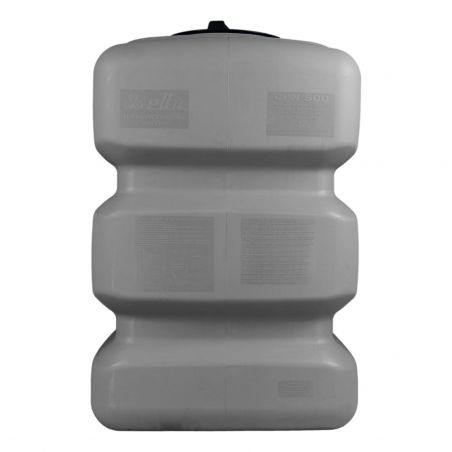 Cuve récupération eau de pluie 500L - Réservoir aérien compact Gris - Polyéthylène - ELBI CPN