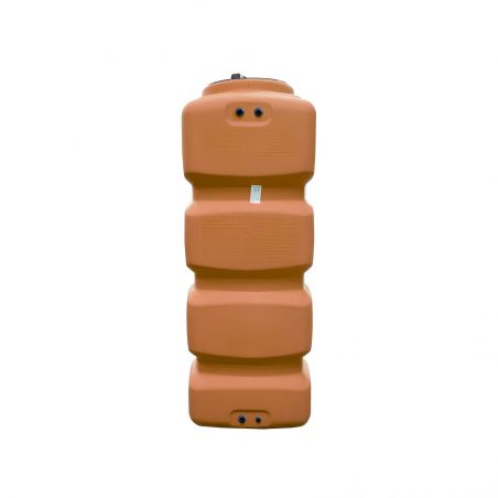 Cuve récupération eau de pluie 2000L - Réservoir aérien compact Terracotta - Polyéthylène - ELBI CPN