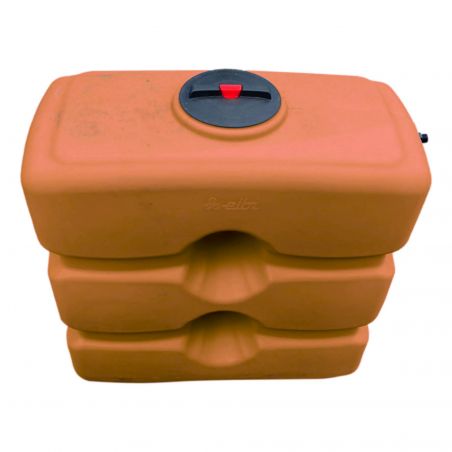 Cuve récupération eau de pluie 800L - Réservoir aérien compact Terracotta - Polyéthylène - ELBI CPN