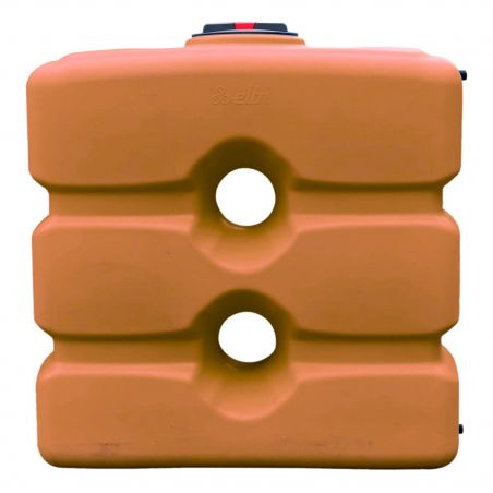 Cuve récupération eau de pluie 800L - Réservoir aérien compact Terracotta - Polyéthylène - ELBI CPN