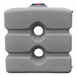 Cuve récupération eau de pluie 800L - Réservoir aérien compact Gris - Polyéthylène - ELBI CPN