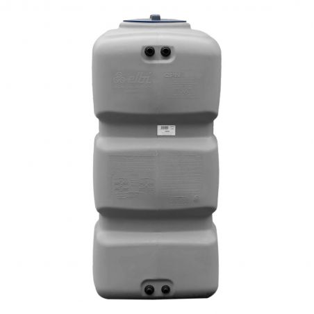 Cuve récupération eau de pluie 800L - Réservoir aérien compact Gris - Polyéthylène - ELBI CPN