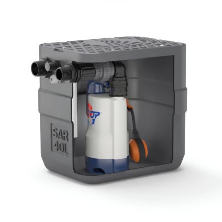 Station de relevage 40L Pedrollo SAR40TOP1 - Pompe a eau 0,25 kW jusqu'à 8,4 m3/h monophasé 220V