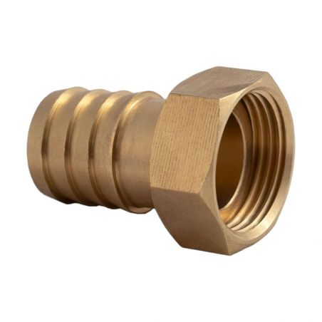 Raccord femelle laiton à écrou tournant 3/4" - Embout cannelé Ø20 mm