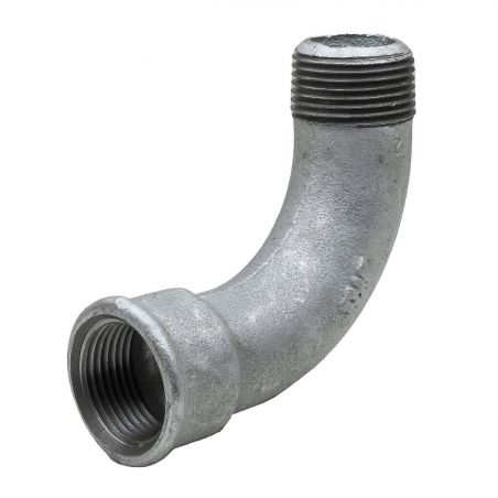 Coude grand rayon galvanisé 90° M-F 3/4" (20/27)