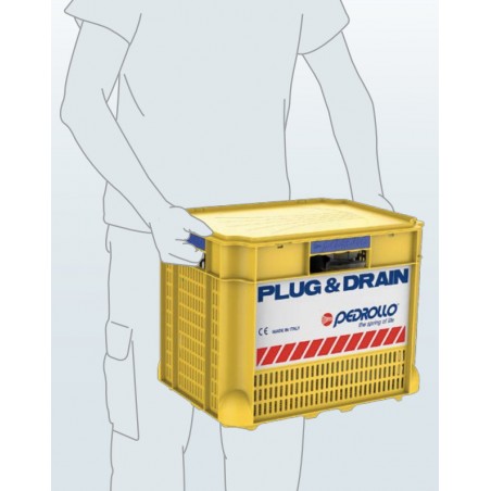Kit anti inondation Pedrollo PLUG&DRAIN - Pompe a eau 0,37 kW jusqu'à 9,6 m3/h monophasé 220V