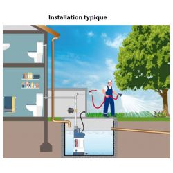 Pompe immergée Pedrollo TOPMULTITECH2 0,55 kW jusqu'à 4,8 m3/h monophasé 220V - fonctionnement automatique