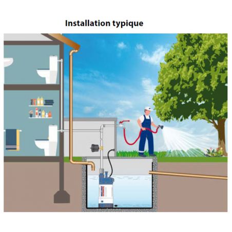 Pompe immergée Pedrollo TOPMULTITECH2 0,55 kW jusqu'à 4,8 m3/h monophasé 220V - fonctionnement automatique