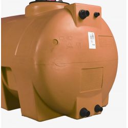 Cuve récupération eau de pluie 750L - Réservoir aérien horizontal Terracotta - Polyéthylène - ELBI CHO