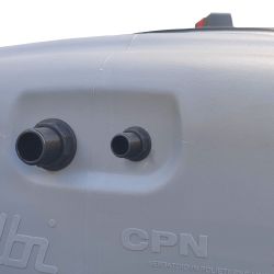 Cuve récupération eau de pluie 500L - Réservoir aérien compact Gris - Polyéthylène - ELBI CPN