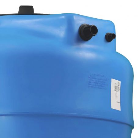 Cuve récupération eau de pluie 500L - Réservoir aérien vertical bleu - Polyéthylène - ELBI CV