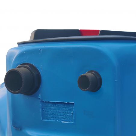 Cuve récupération eau de pluie 750L - Réservoir aérien cylindrique bleu - Polyéthylène - ELBI PA