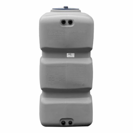 Cuve récupération eau de pluie 1000L - Réservoir aérien compact gris - Polyéthylène - ELBI CPN