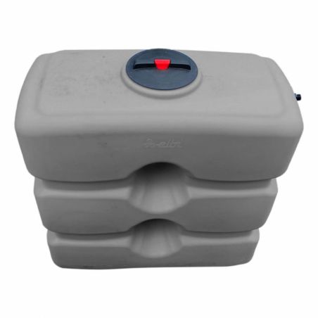 Cuve récupération eau de pluie 1000L - Réservoir aérien compact gris - Polyéthylène - ELBI CPN