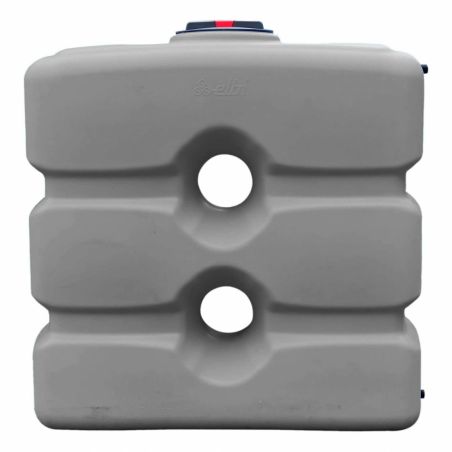 Cuve récupération eau de pluie 1000L - Réservoir aérien compact gris - Polyéthylène - ELBI CPN