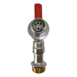 Robinet de puisage laiton avec vanne à sphère - entrée 3/4" - sortie cannelée 20 mm