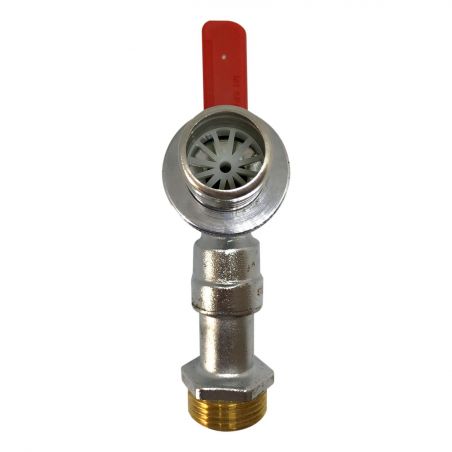 Robinet de puisage laiton avec vanne à sphère - entrée 3/4" - sortie cannelée 20 mm