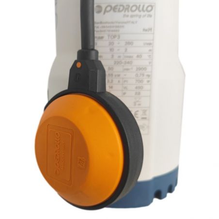 Pompe de relevage Pedrollo TOP3 0,55 kW jusqu'à 15,6 m3/h monophasé 220V