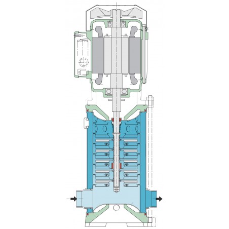Pompe a eau Calpeda MXVBM25203 0,75 kW tout inox jusqu'à 4,5 m3/h monophasé 220V