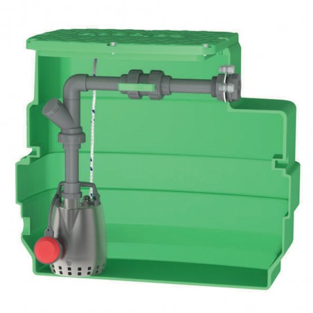 Station de relevage 230L Calpeda CAL230GXRM1013 0,45 kW eau légèrement chargée jusqu'à 13,2 m3/h monophasé 220V