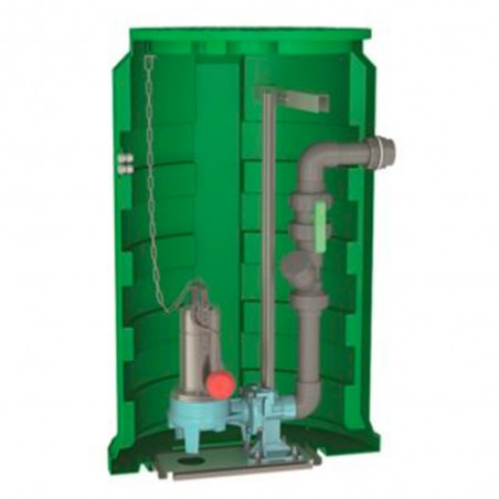 Station de relevage Calpeda CALIDOM900GQVM5013PA 1,10 kW eau chargée jusqu'à 36 m3/h monophasé 220V