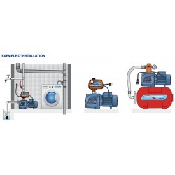 Pompe a eau Pedrollo JSWM2CX 0,75 kW jusqu'à 4,2 m3/h monophasé 220V