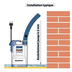 Pompe de relevage Pedrollo TOP2FLOOR 0,37 kW jusqu'à 9,6 m3/h monophasé 220V