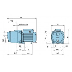 Pompe a eau Calpeda NGL280 0,55 kW fonte jusqu'à 3,2 m3/h triphasé 380V