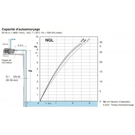 Pompe a eau Calpeda NGL4110 0,75 kW fonte jusqu'à 4,5 m3/h triphasé 380V