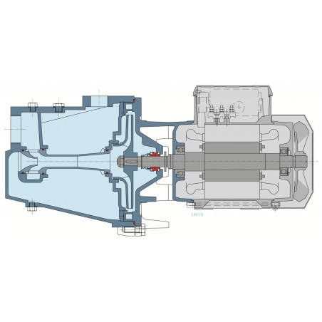 Pompe a eau Calpeda NG522 1,10 kW fonte de 0,5 à 9,5 m3/h triphasé 380V