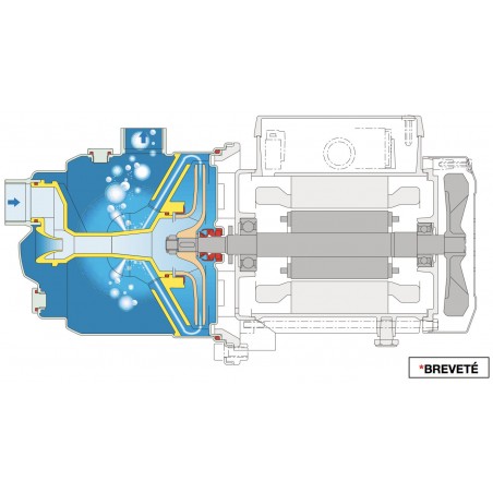 Pompe a eau Calpeda NGXM3100 0,65 kW inox jusqu'à 3,6 m3/h monophasé 220V