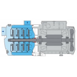 Pompe a eau Calpeda MXH804 1,50 kW tout inox jusqu'à 13 m3/h triphasé 380V