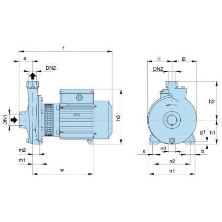 Pompe a eau Calpeda NMD40180D 4 kW taraudée de 7,5 à 24 m3/h triphasé 380V
