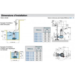 Pompe de relevage Calpeda GQR1020CG 1,50 kW sortie verticale jusqu'à 30 m3/h triphasé 380V