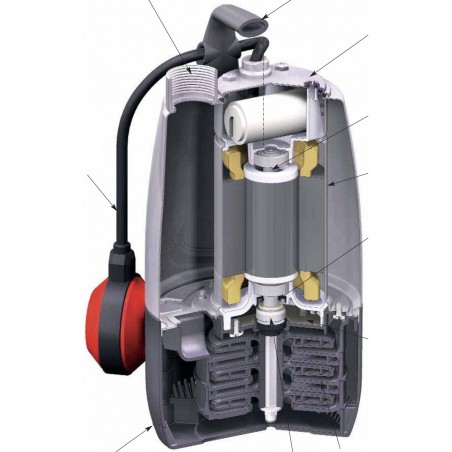 Pompe immergée Calpeda MP204 0,45 kW inox jusqu'à 5 m3/h triphasé 380V