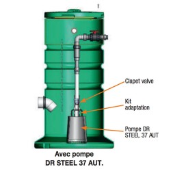 Station de relevage DAB ALTIBOXV5850DRSTEEL3730m - Pompe a eau DR Steel 0,37 kW eau usée jusqu'à 9 m3/h monophasé 220V